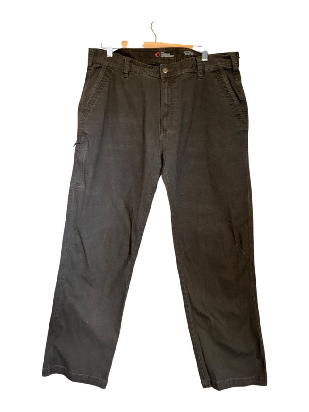 The American Outdoorsman Pants Mens 38x32 Brown Good Utility Canvas Workwear